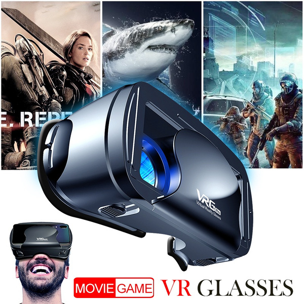 VR Glasses Mobile Phone Virtual Reality with Remote Control, 3D VR Glasses Experience Games and 360 Degree Movies in 3D