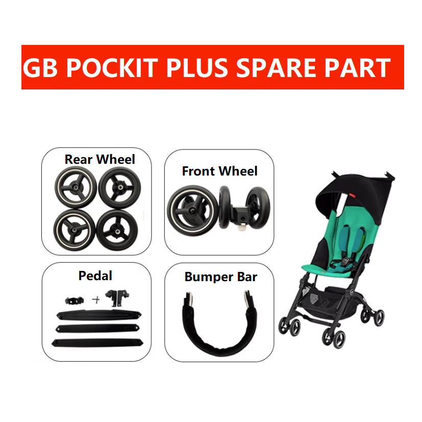 GB Pockit Plus Spare Parts Bumper Bar/Front Wheel/Pedal