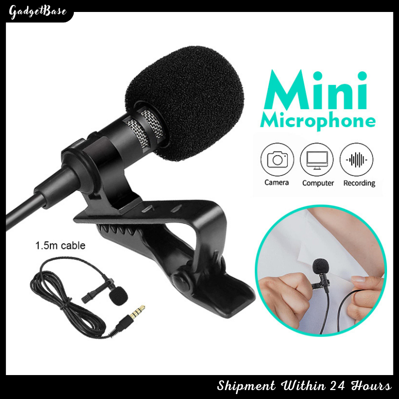 Mini Condenser Microphone 3.5 mm PC Microphone, K Song, Online Classroom, Podcast Recording Microphone for Mobile Phone