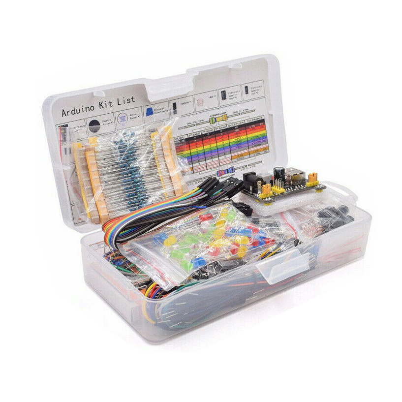 Electronic Components Kit Set (Resistor, Capacitor, Bread board, Jumper ..... )