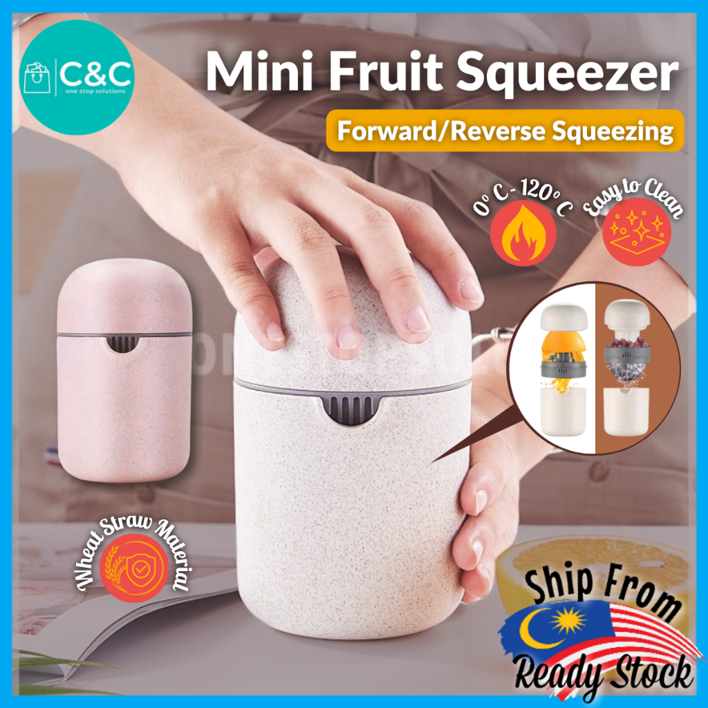 C&C Mini Fruit Squeezer Portable Multifunction Juice Squeezer Extractor Manual Wheat Straw Juicer Pemerah Jus Mini手动榨汁机