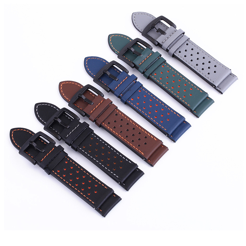 Geniune Leather Watch Band Strap Replacement Smart Wrist Bracelet 18 20 22 24MM