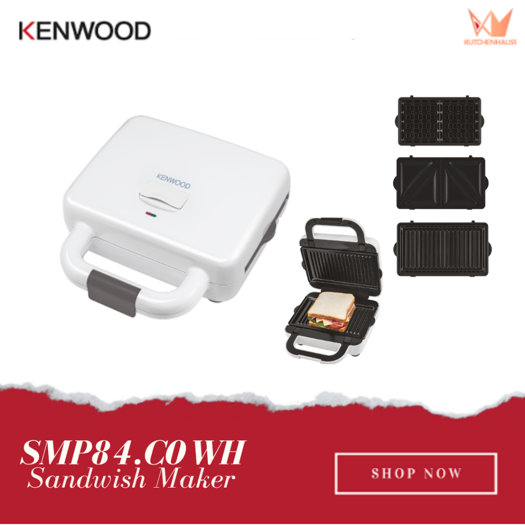 Kenwood SMP84.C0WH 3 In 1 Sandwich Maker (Grill / Waffle / Sandwich) / KUTCHENHAUSS