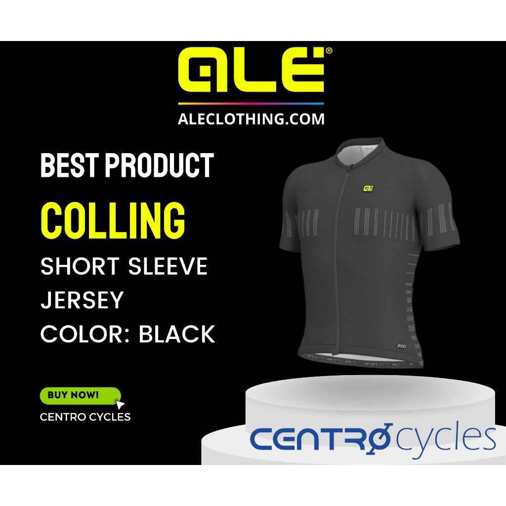 ALE: Men Short Sleeve Jersey - Cooling (Black)