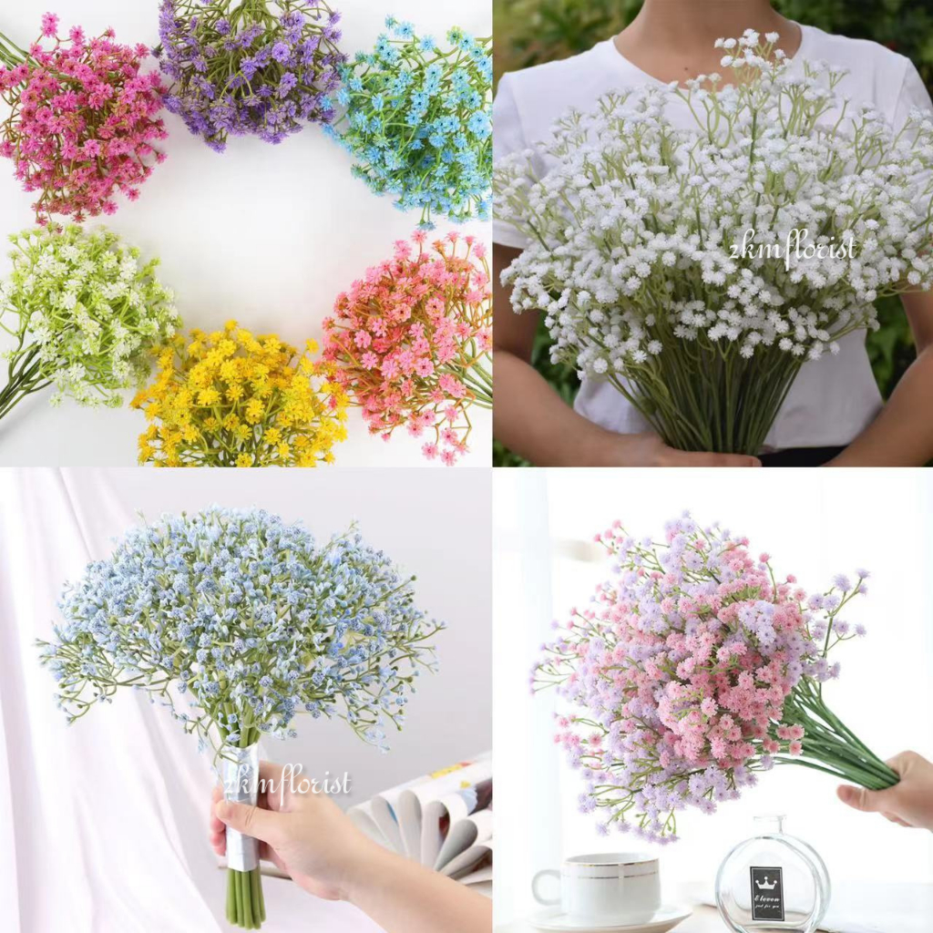 BABY BREATH ARTIFICIAL GYPSOPHILA FAKE FLOWER Bouquet Home Living Room Decor Bunga Hiasan Rumah Hantaran