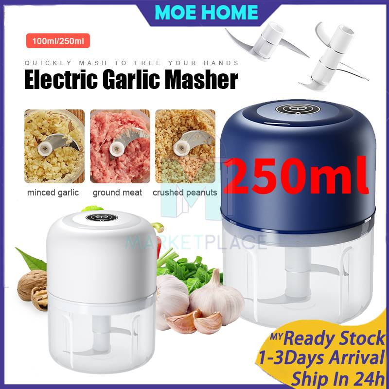 Portable 100/250ML Mini Electric Blender Garlic Chopper Food Chopper Portable Blender Food Processor Meat Grinder 绞肉机料理机