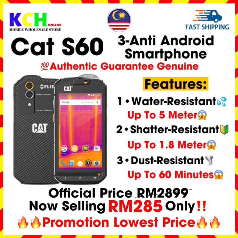 【MADE IN USA】CAT®️ S42/S48C/S52/S53/S60/S61/S62/S62 PRao Rugged Smartphone Intergrated Thermal Imaging Camera Droproof