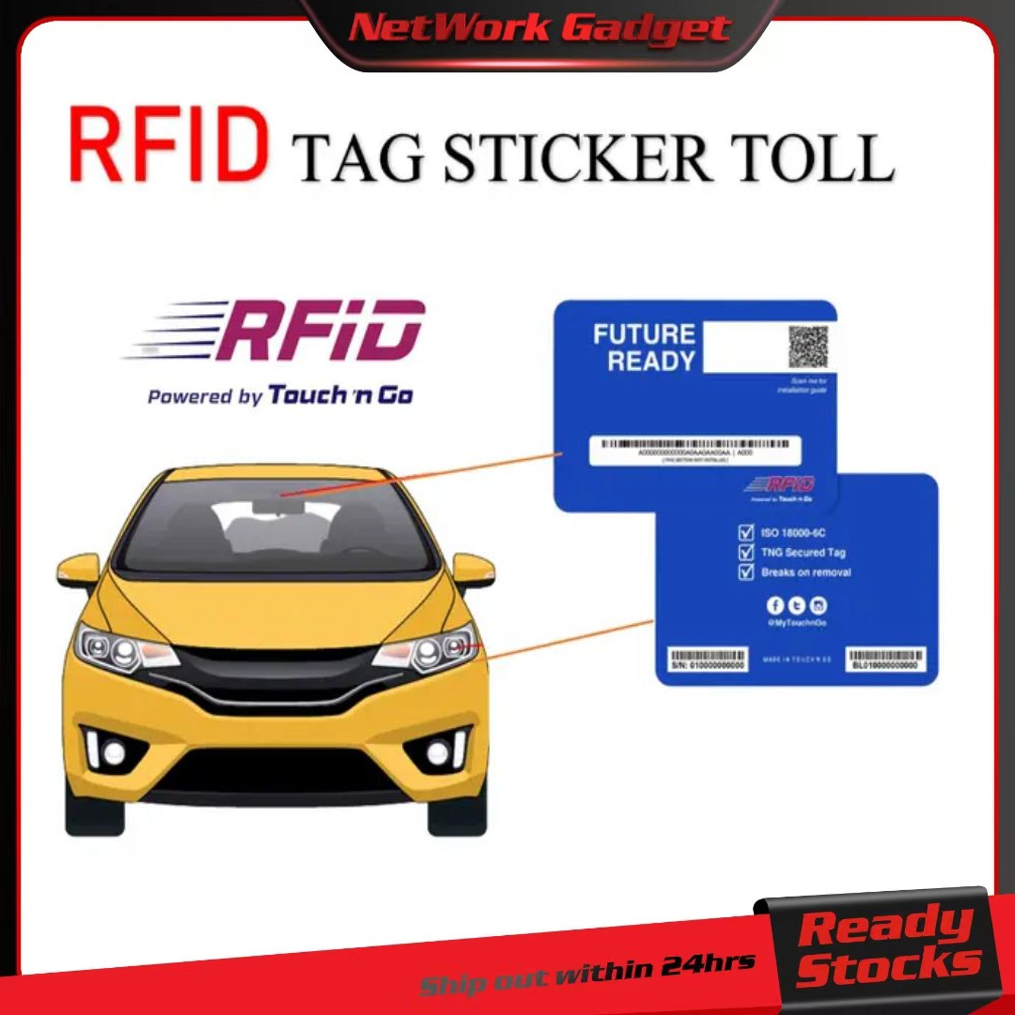 Ready Stock Touch n Go Self-Fitment (DIY) RFID Tag Sticker Toll RFID Touch and Go Car Murah PLAZA TOLL SMART TAG MAXTAG