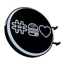 Round Shape LED Double Sided outdoor Signage - Custom Artwork Design / Cafe / Saloon / Homestay