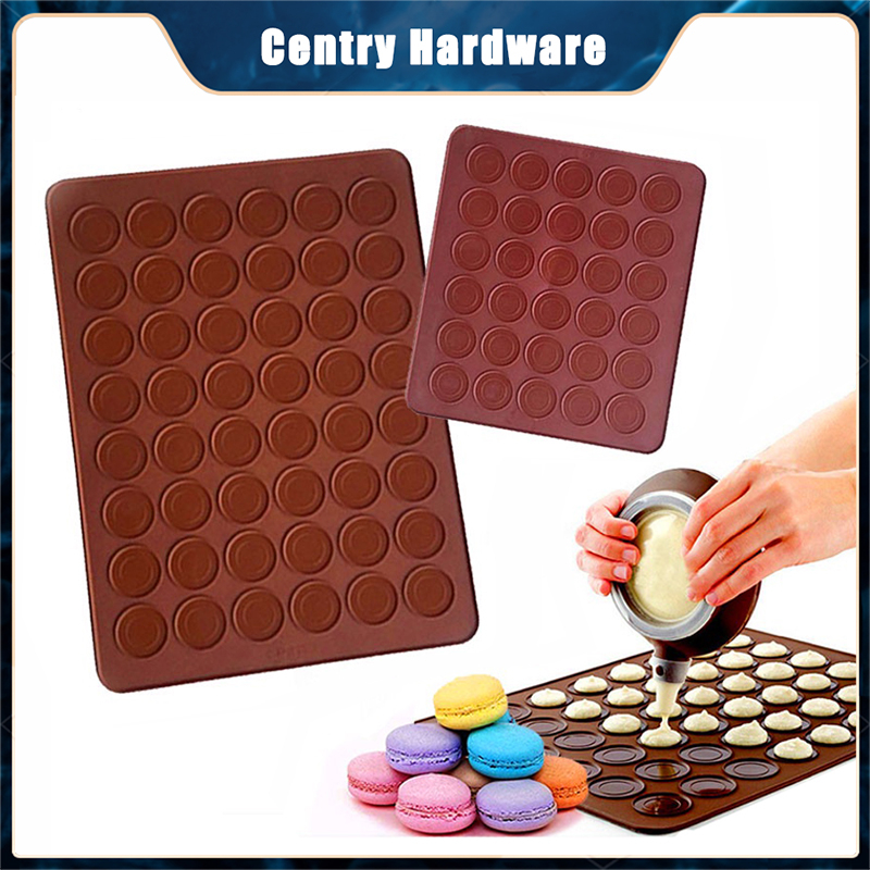 48/30 Holes Non-Stick Silicone Macaron Macaroon Pastry Oven Baking Mould Sheet Mat Diy Mold Useful Tools
