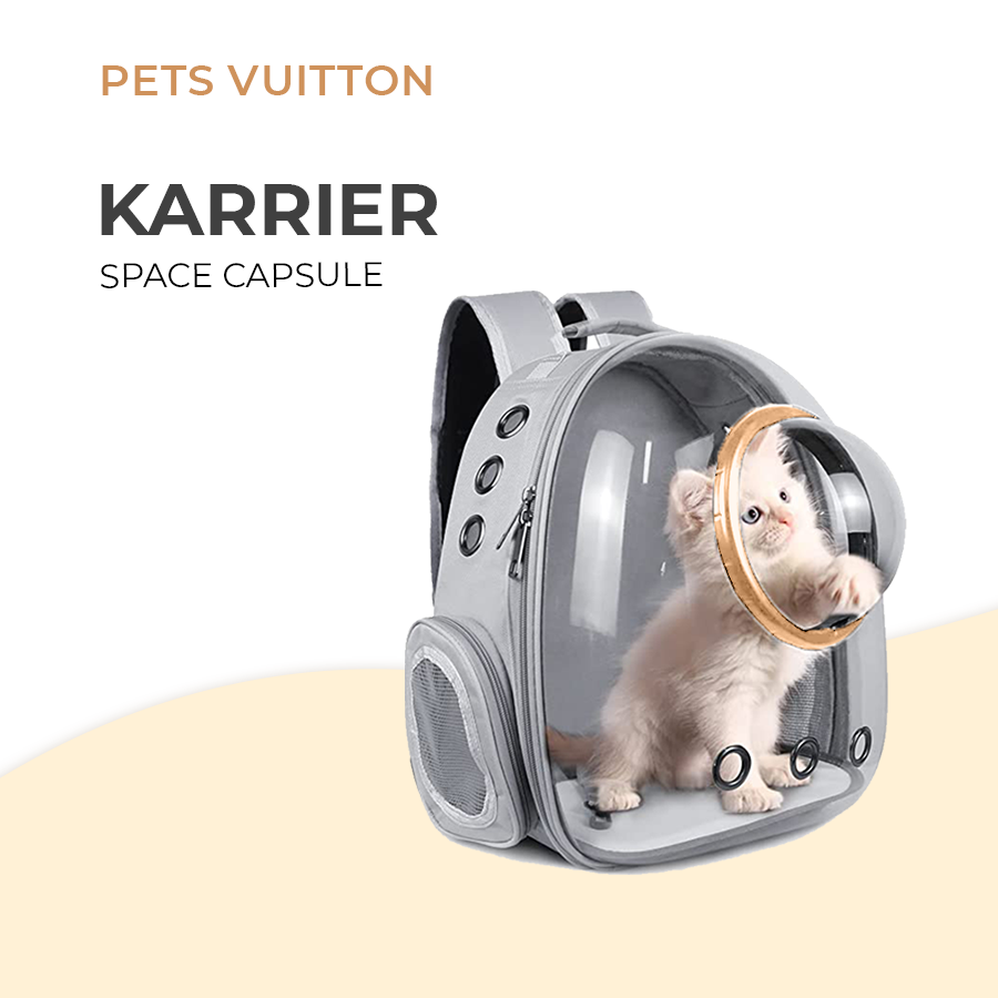 PetsVuitton KARRIER Space Capsule Pet Carrier Bag