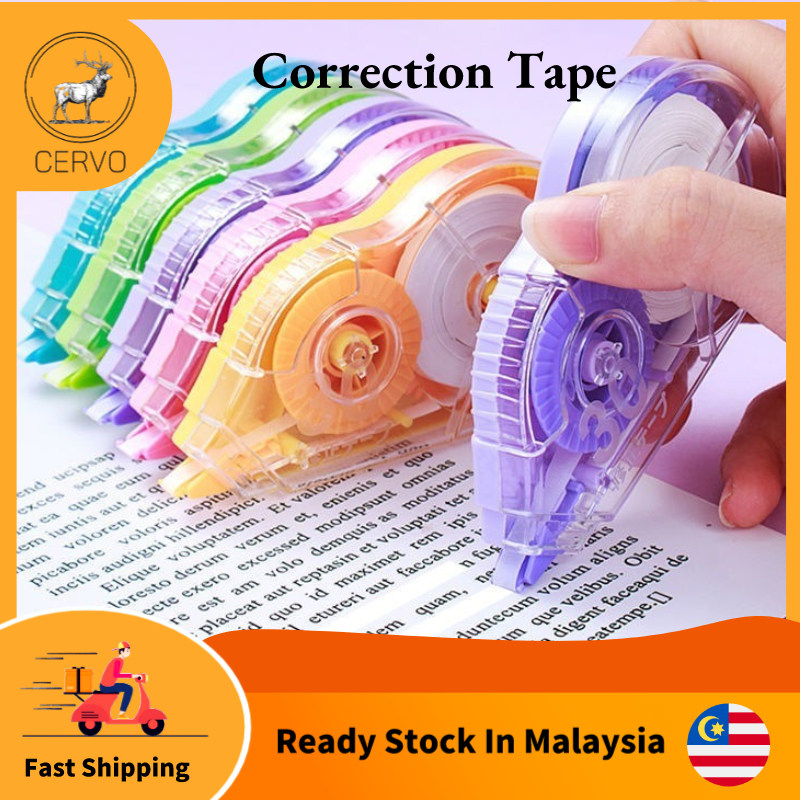 Correction Tape 15meter School Office Supplies Stationery Writing Instrument Student Stationery Pita Pembetulan 修正带