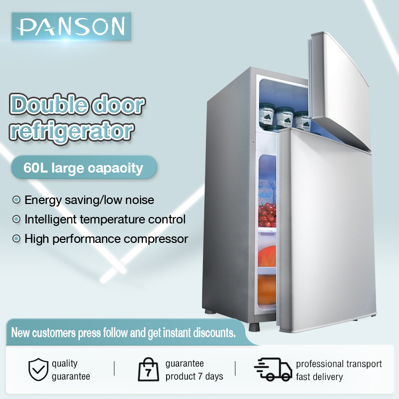 READY STOCK 2 door refrigerator Energy Conservation Mini Mute freezer 60L雙開門冰箱