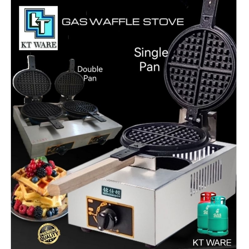 KT WARE Commercial Gas Waffle Baker Stove Portable Waffle Maker Telfon Waffle Baker Pan Mesin Bakar WAFFLE STOVE 华夫机