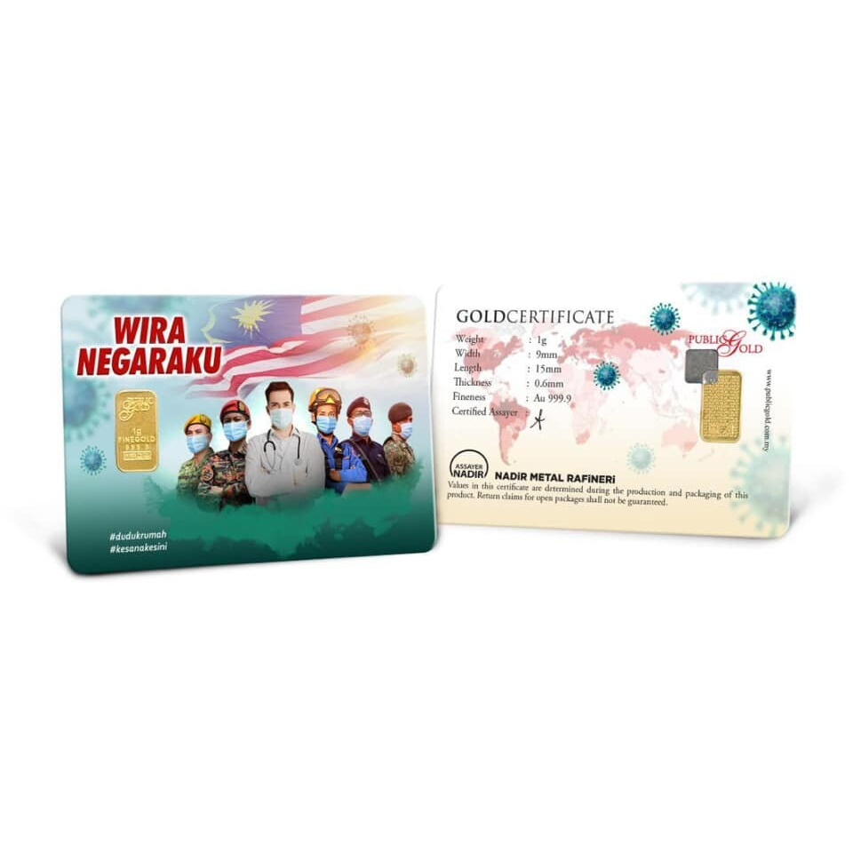 Public Gold LBMA Bullion Bar 1g (Au 999.9) - COVID-19 Wira Negaraku&hellip;