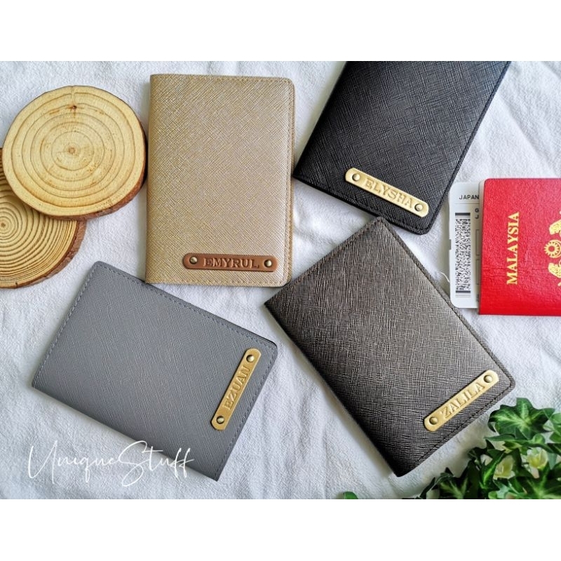 Basic Passport Cover Sarung Passport Holder Free Name