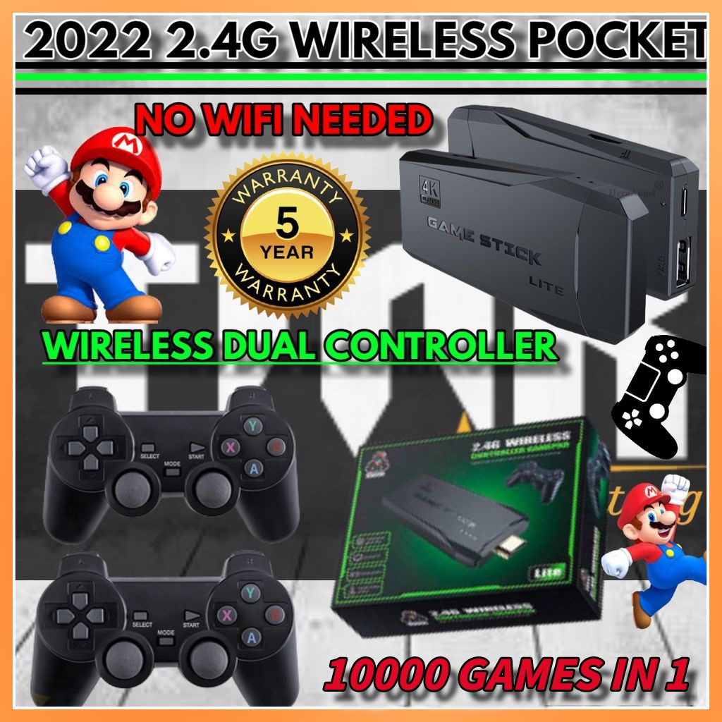 【Local shipment】M8 Game Classic Retro Vidio Wireless Video Console with 10000/3500 Family Games 2.4g Controller