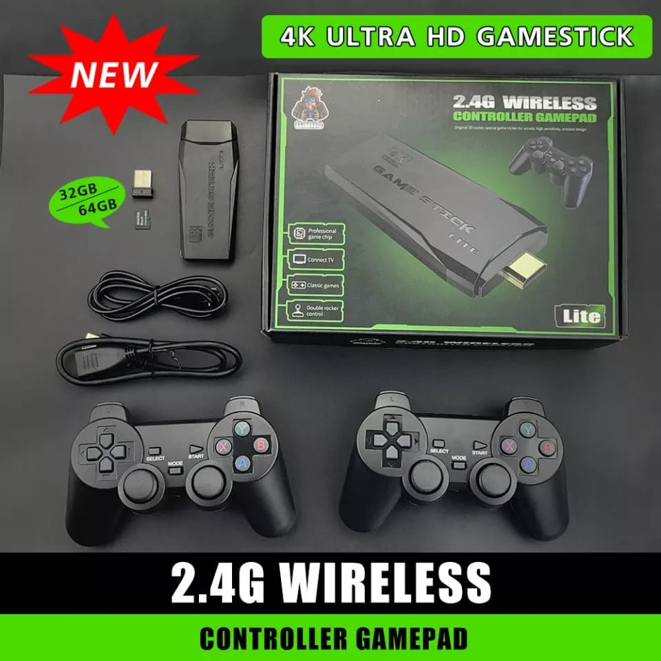 【Local shipment】M8 Video Game Stick With 10000/3500 Classic Retro Game Console Vidio Wireless 2.4G Controller Box 4K HDMI Original HD Lite For TV Class