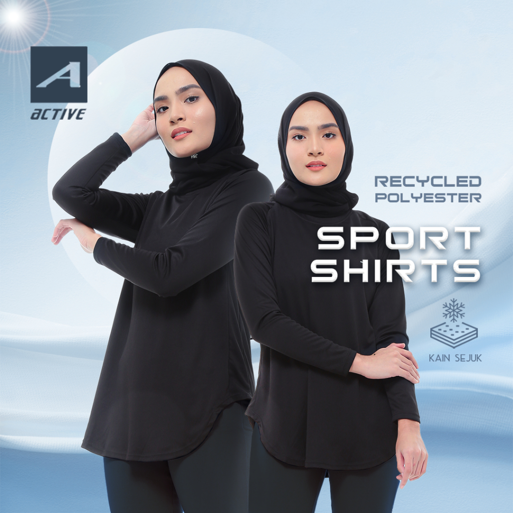 EMAX Baju Sukan Muslimah Cepat Kering ready stock (M-6XL)