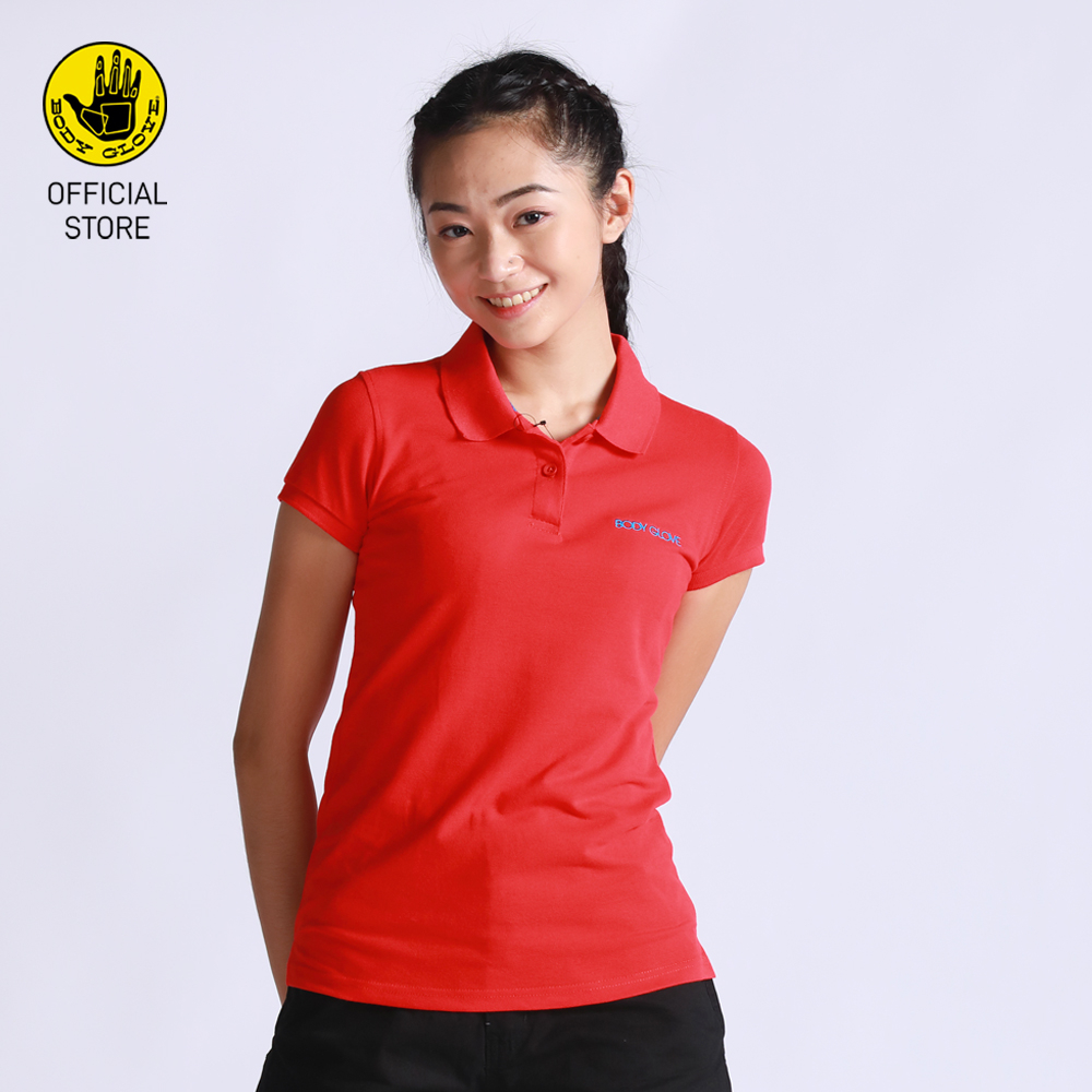 Body Glove Women's Polo Tee | 100% Cotton | Regular Fit - Red (1)