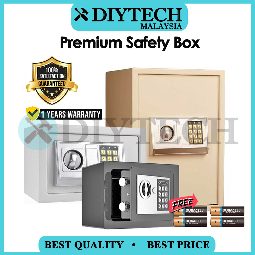 DIYTECH 3 IN 1 Personal / Home / Office /Hotel Digital SAFETY BOX / SAFE BOX Money Box GRADE A METAL Security Box