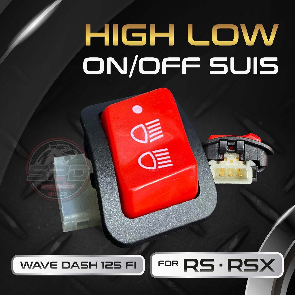 High Low On/Off Switch Suis Honda RS150 /RSX150/ Wave Dash 125 Fi