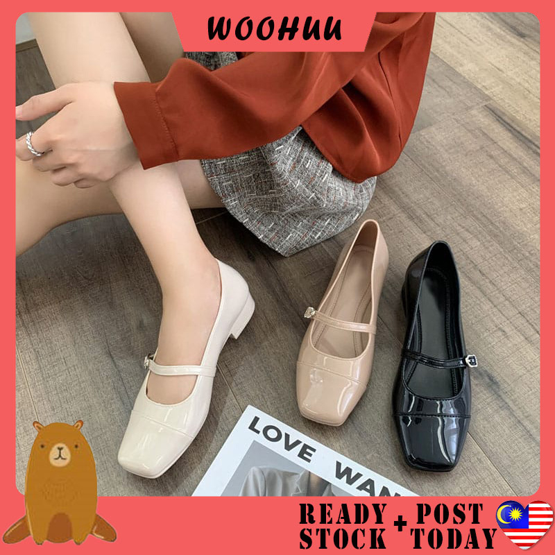 READY STOCK WOOHUU Women Mid Heels Wanita Heel Office Shoes Women Mid Heels Kasut Pejabat Tumit Wanita