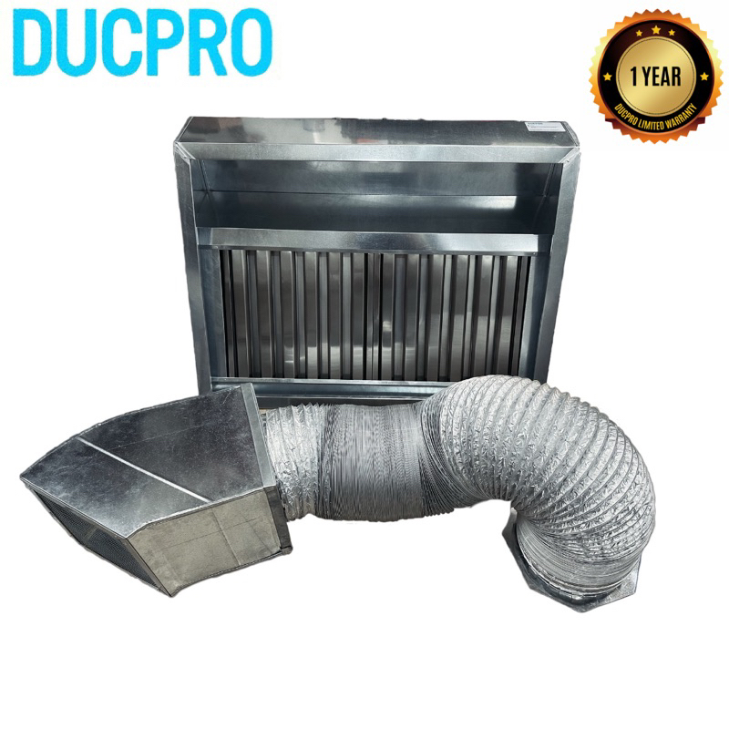 4 Feet/120 cm Ducpro Set Commercial Kitchen Cooker Hood