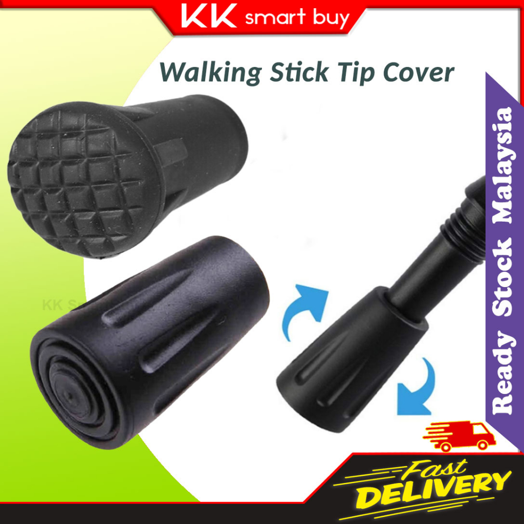 Rubber Cap Replacement Trekking pole nordic walking stick cap tip grip wear jungle treking Sticks getah