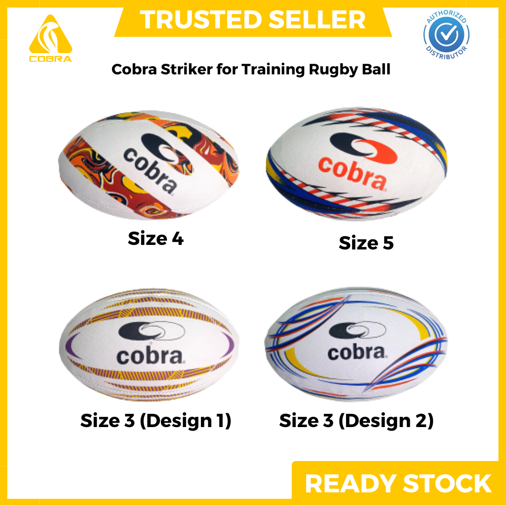 Cobra Rugby Ball Striker for Training Rugby Ball Bola Ragbi Size 3 4 5