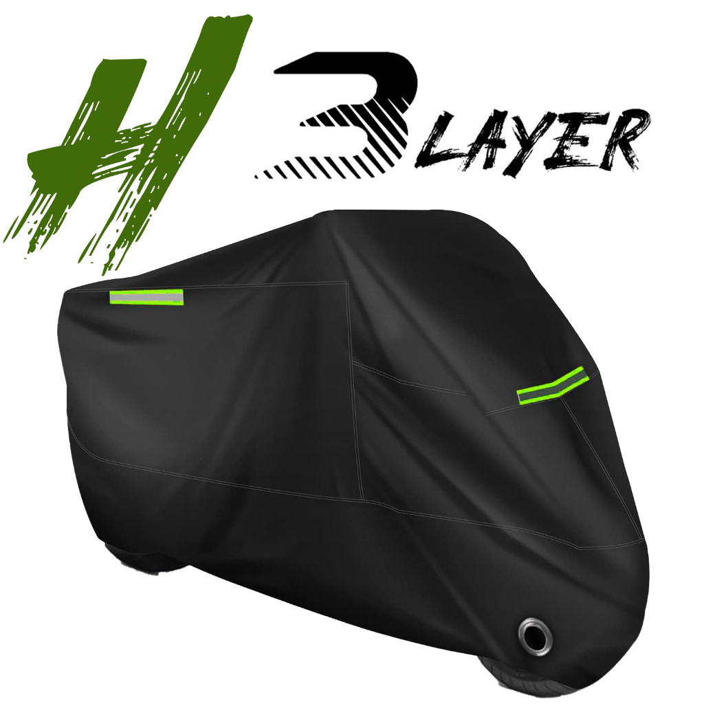 HOTOP Motorcycle Cover Universal Accessories Rain and Dust UV Motor Cover Waterproof 3 Layer Protective Cover