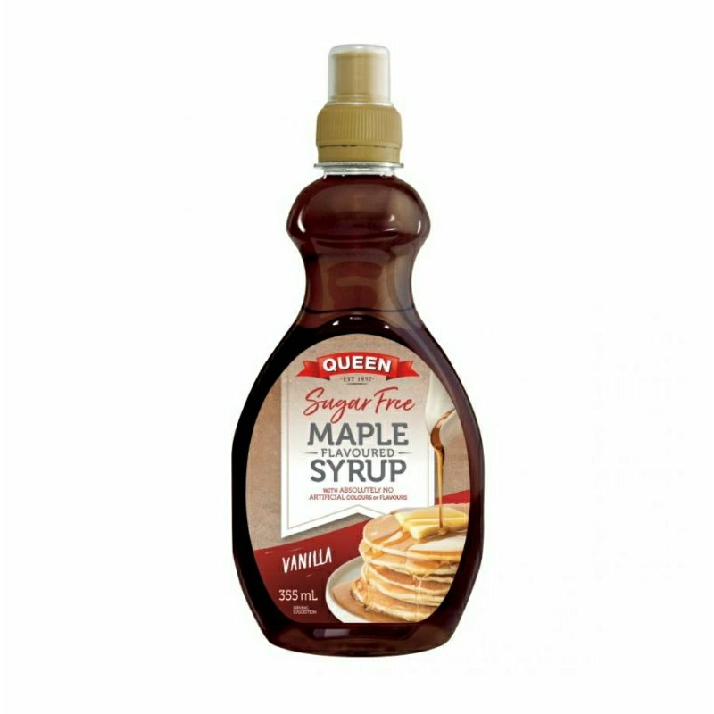 QUEEN SUGAR FREE VANILLA MAPLE FLAVOURED SYRUP 355ML