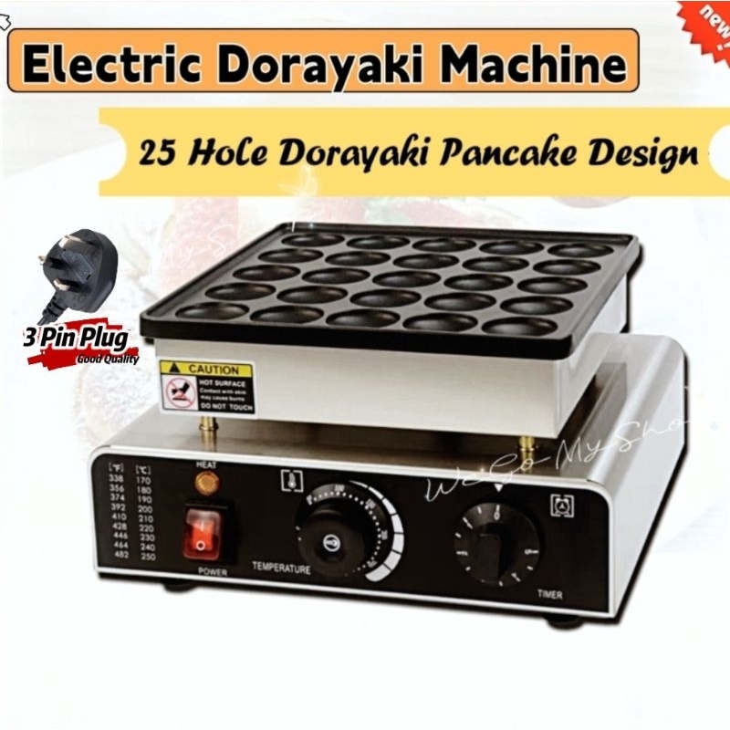 Ready Stock Commercial Electric Dorayaki Machine 25 hole Pancake Maker Waffle Maker Crepe Maker  Dorayaki Maker