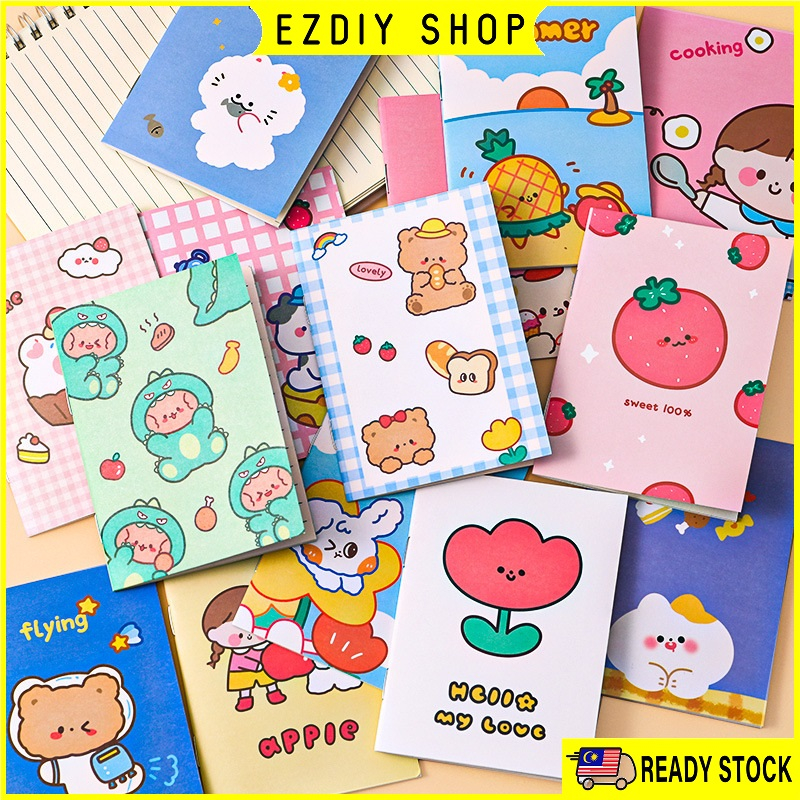 Cute retro Korea mini diary Stylish simple cartoon office notepad Durable exercise book notebook
