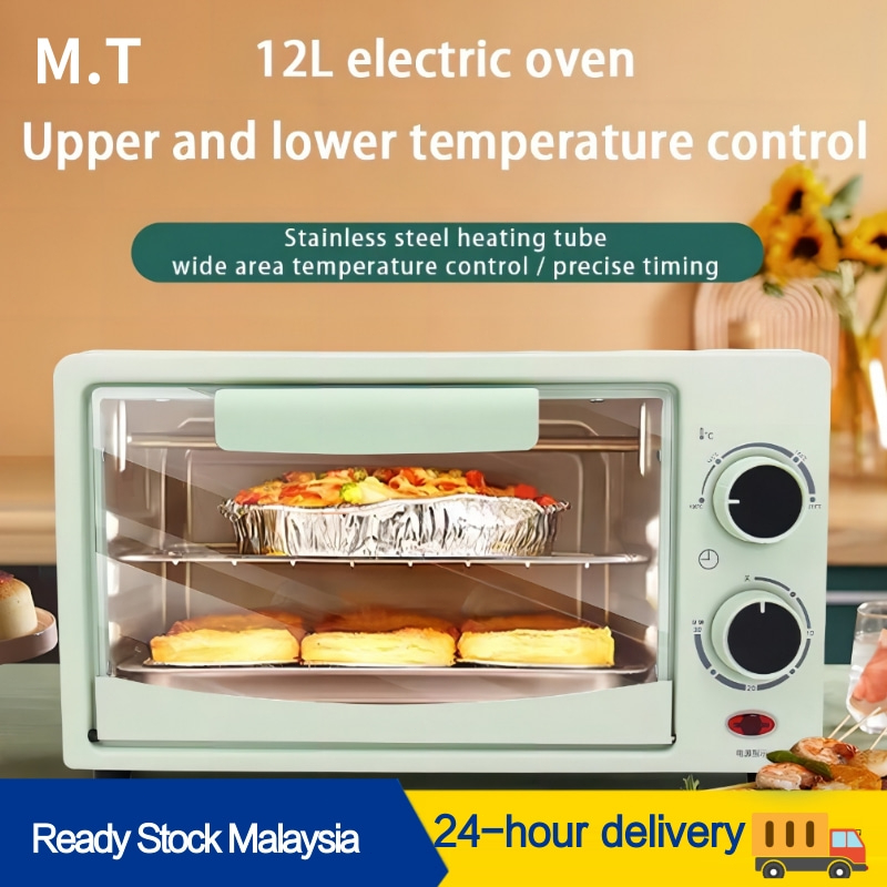 【M.T】24H shipment Electric Oven 12L Multifunctional Mini Oven Frying Pan Roaster Home Pizza Machine Fruit Grill Roaster