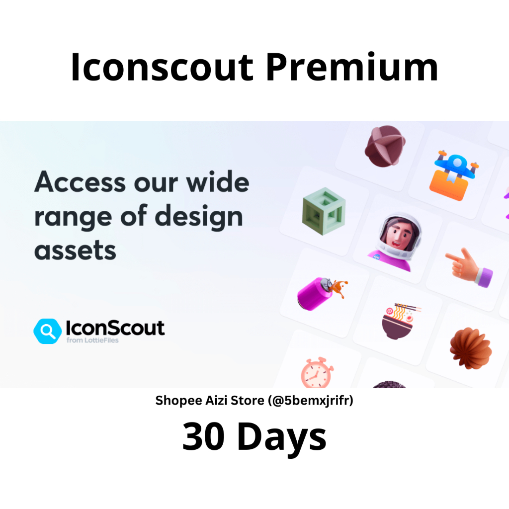 Iconscout | Icons, Illustrations, 3D Assets & Lottie Animations | 30 Days Premium | 100% Warranty & Origin