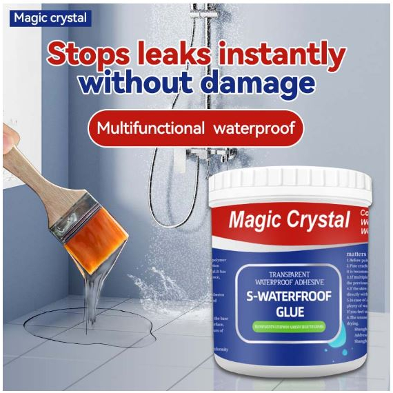 MAGIC CRYSTAL Waterproof Paint Waterproof Glue Bathroom Waterproof Gel Roof Leaking Repair Paint Gam Kalis Air
