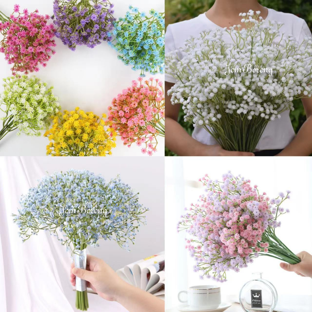 BABY BREATH ARTIFICIAL GYPSOPHILA FAKE FLOWER Bouquet Home Living Room Decor Bunga Hiasan Rumah Hantaran