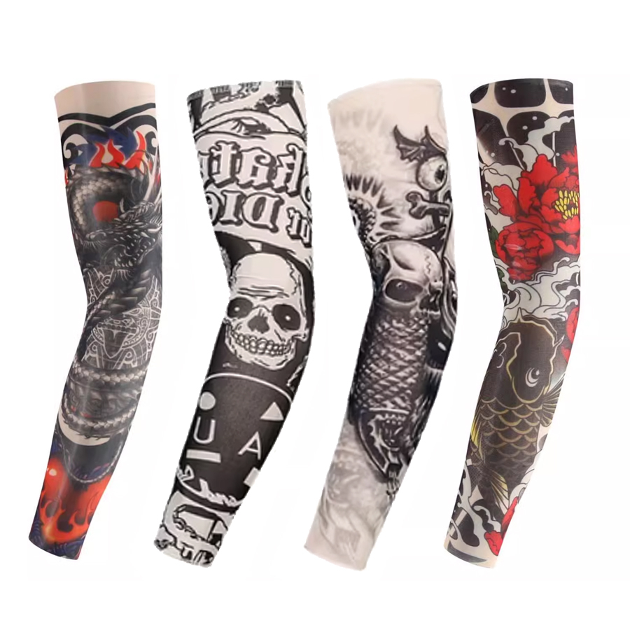 Tattoo SARUNG TANGAN Long Gloves Hand Sock Arm Sleeves Ice Silk Fishing Motorcycle