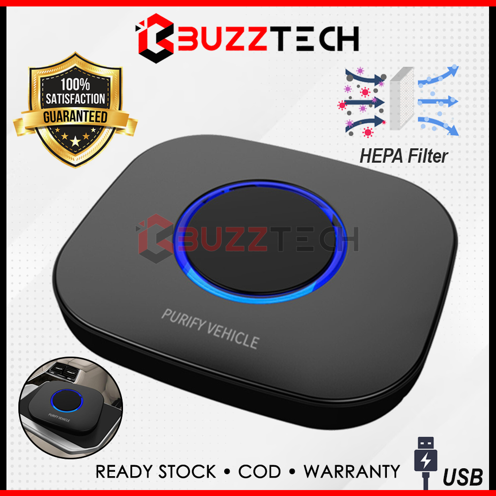 BuzzTech USB Smart Home/ Car Air Purifier Fresh Oxygen Ionizer Smoke Cleaner Car Air Cleaner Smoke Removal