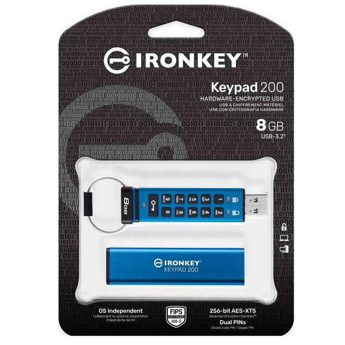 # Kingston IronKey Keypad 200 Hardware-encrypted USB Flash Drive # [8GB/16GB/32GB/64GB/128GB/256GB]