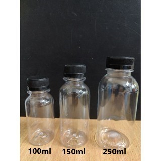 [1 PCS] 100ml 150ml 200ML250ml juice bottle , Bubble Milk Tea Bottle , disposable pet plastic transparent bottle