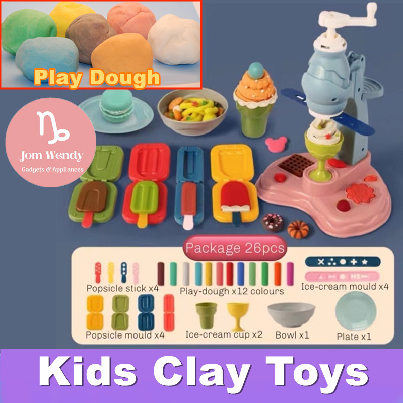 Hot Sale - 45Pcs Clay toys Kids Plasticine Play Dough Clay Art Pretend play noodle maker Play doh Clay Set Playset M