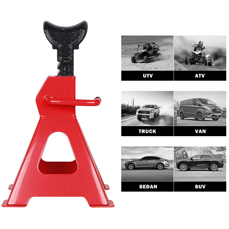 【Ready Stock】3 Ton Jack Stand Car Heavy Duty Rugged Car Garage Repair Equipment 2 pcs jack stand