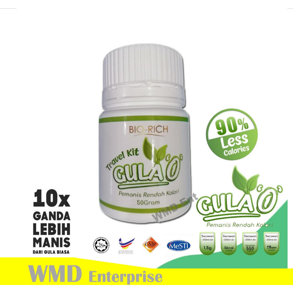 WMD ✅ Gula 'O' 50g Pemanis Rendah Kalori Bio Rich