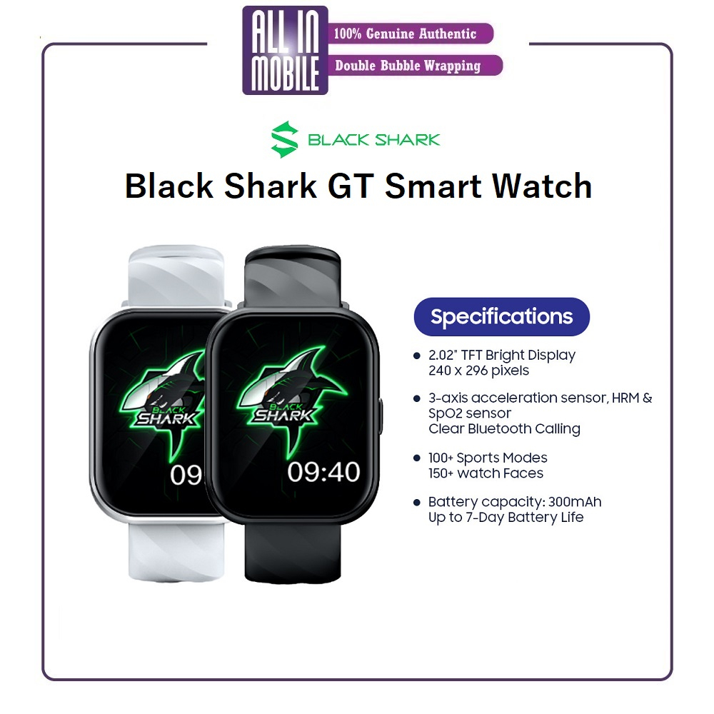 [MY] Black Shark GT Smart Watch (1.78" AMOLED Display | ENC Bluetooth Call | 100+ Sport Modes) 1 Year Warranty