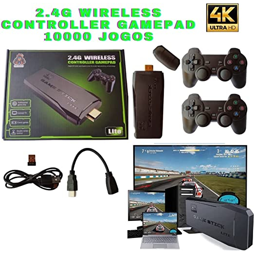 Video Game Console 2.4G Double Wireless Controller Game Stick 4K 10000 games 64GB Retro games