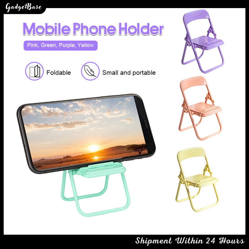 Mobile Phone Holder Cute Phone Stand Holder Creative Chair Shape Creative Foldable Stents Pemilik Telefon Bimbit 手机支架