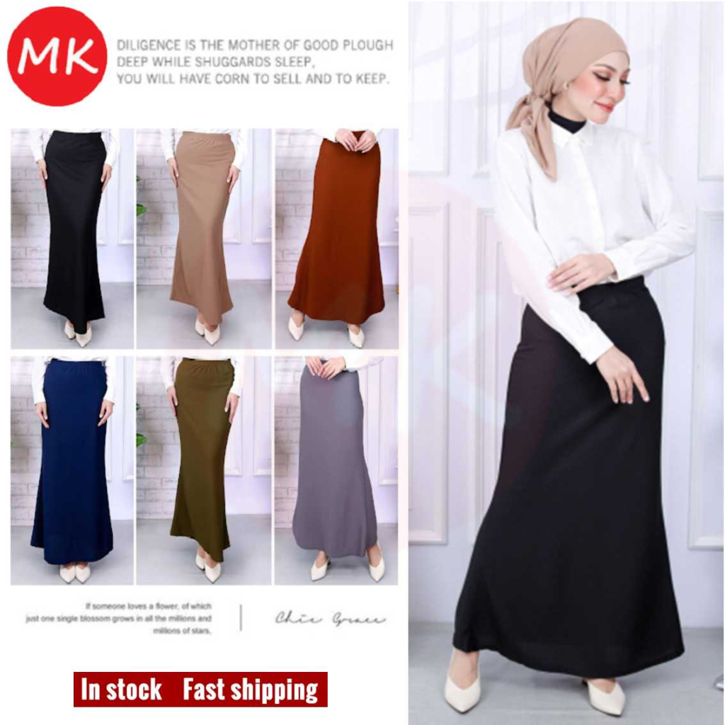 🔥Skirt Perempuan🔥 MK Mermaid Skirt Women Muslimah Duyung Skirt Women Fishtail Skirt Duyung Wanita [S3/704]