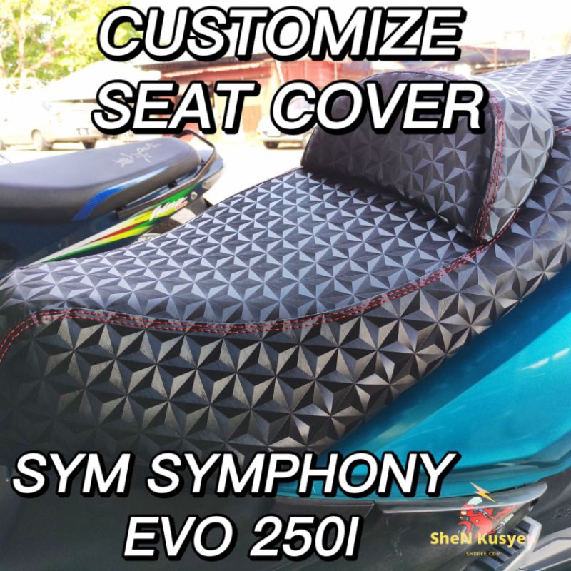 COVER SEAT SYM SYMPHONY EVO 250I SARUNG KUSYEN SYM SCOOTER MURAH TEBAL ACCESSORIES AKSESORI MOTORCYCLE SEAT SKUTER SYM